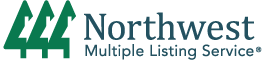 Northwest Multiple LIsting Service logo with green trees to left