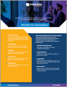 Meridian LMS for Associations Brochure