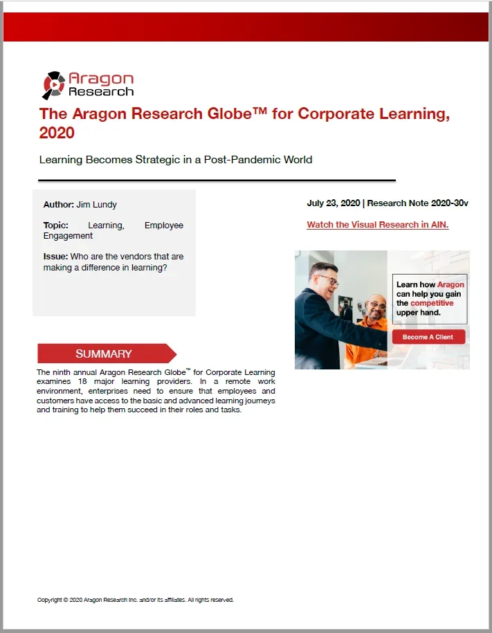 2020-Aragon-Research-Corporate-Learning report cover picture