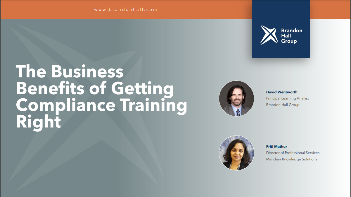 2022 Webinar on the Business Benefits of Getting Compliance Training Right