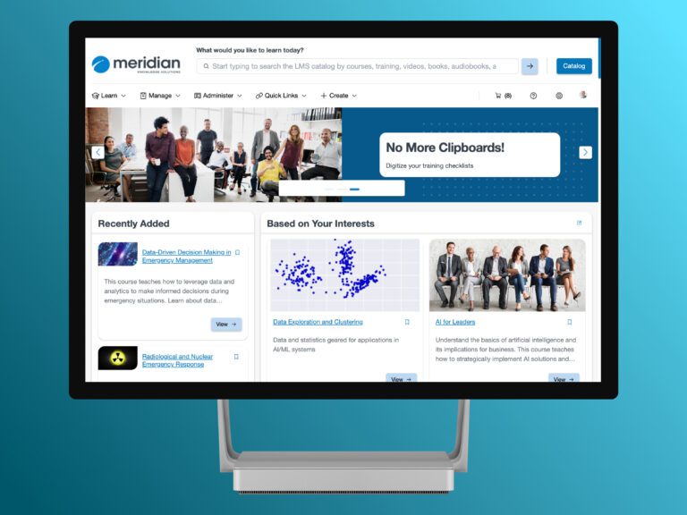 Meridian LMS Theme Editor branding desktop