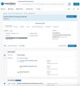 Meridian LMS section editor main
