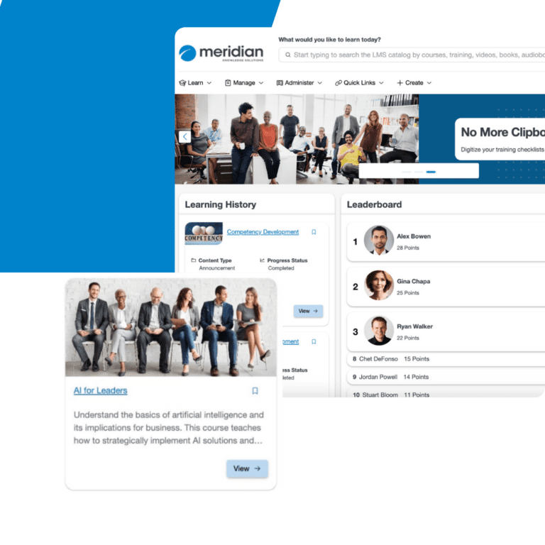 Meridian LMS Dashboard Course Overlay